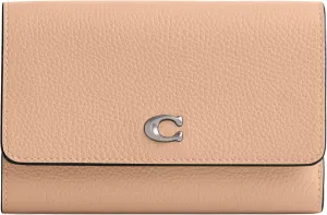 Coach Polished Pebble Leather Essential Medium Flap Wallet