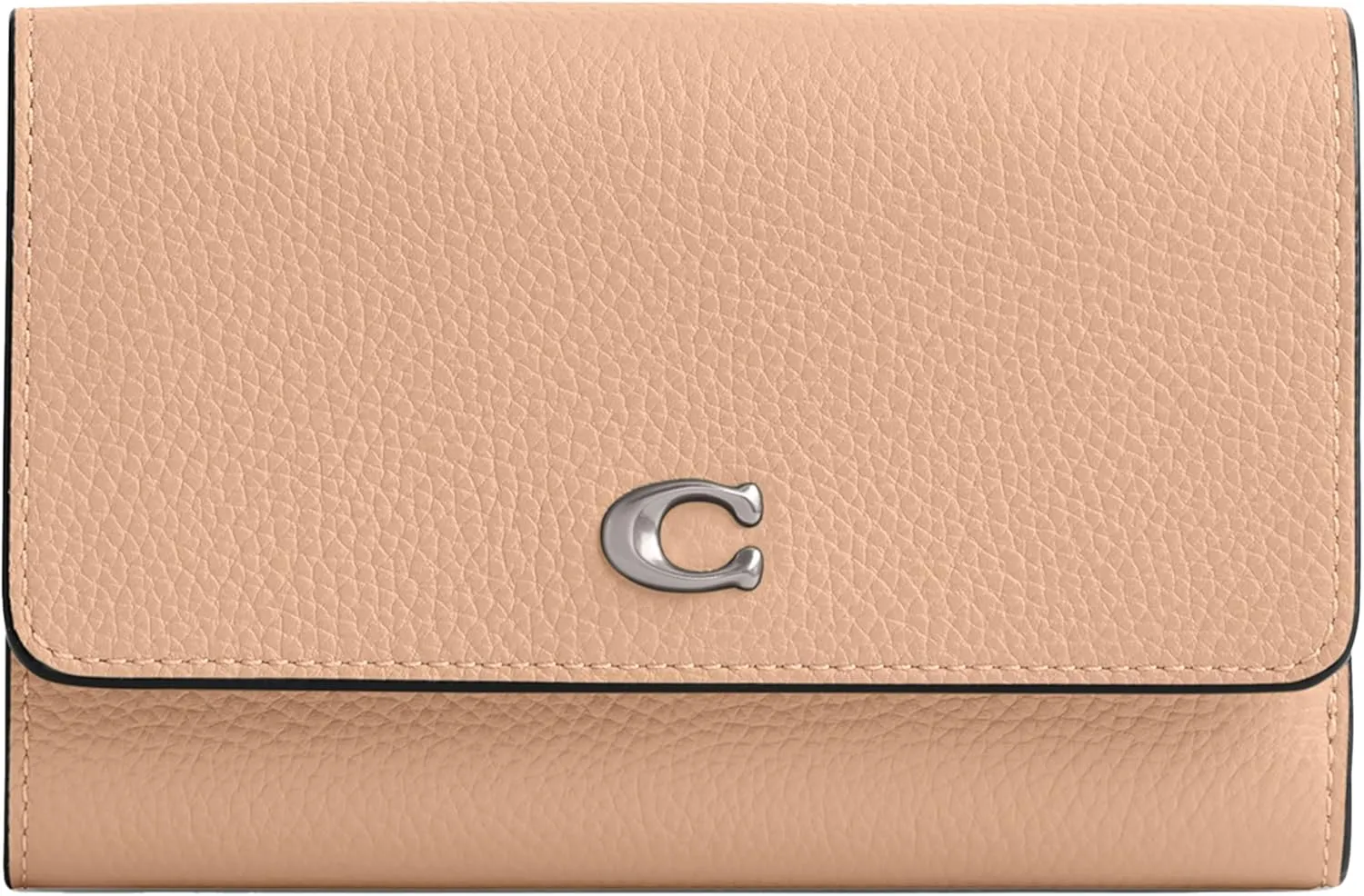 Coach Polished Pebble Leather Essential Medium Flap Wallet