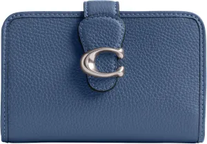 Coach Women's Polished Pebble Leather Tabby Medium Wallet, Sky Blue, One Size