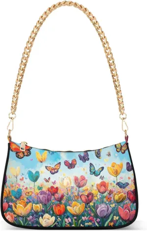 Colorful Flowers Blooming Hand Bags for Women, Crossbody Travel Bags for Women