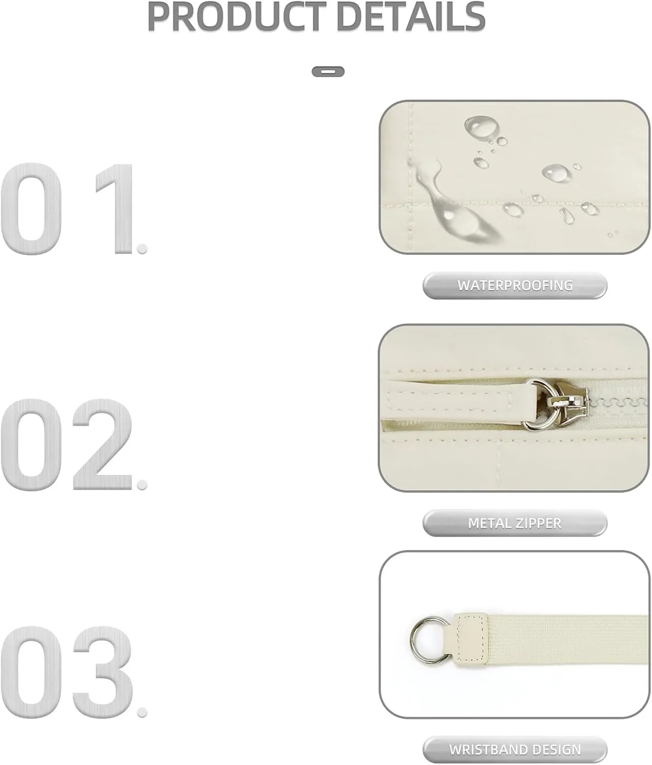 Convely Essential Wristlet,Wristlet Wallets,Compact and Practical Nylon Quilted Wallet,3Zipper Pockets