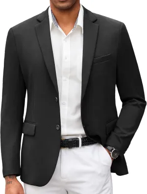 COOFANDY Mens Casual Blazer Slim Fit Suit Jacket Lightweight Knit Sport Coat Two Button Blazer Jacket