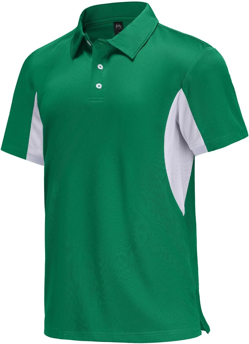 Corna Men's Short Sleeve Polo Shirts L-5XL, UPF 50  Moisture Wicking Casual Performance Dry Fit Golf Shirts