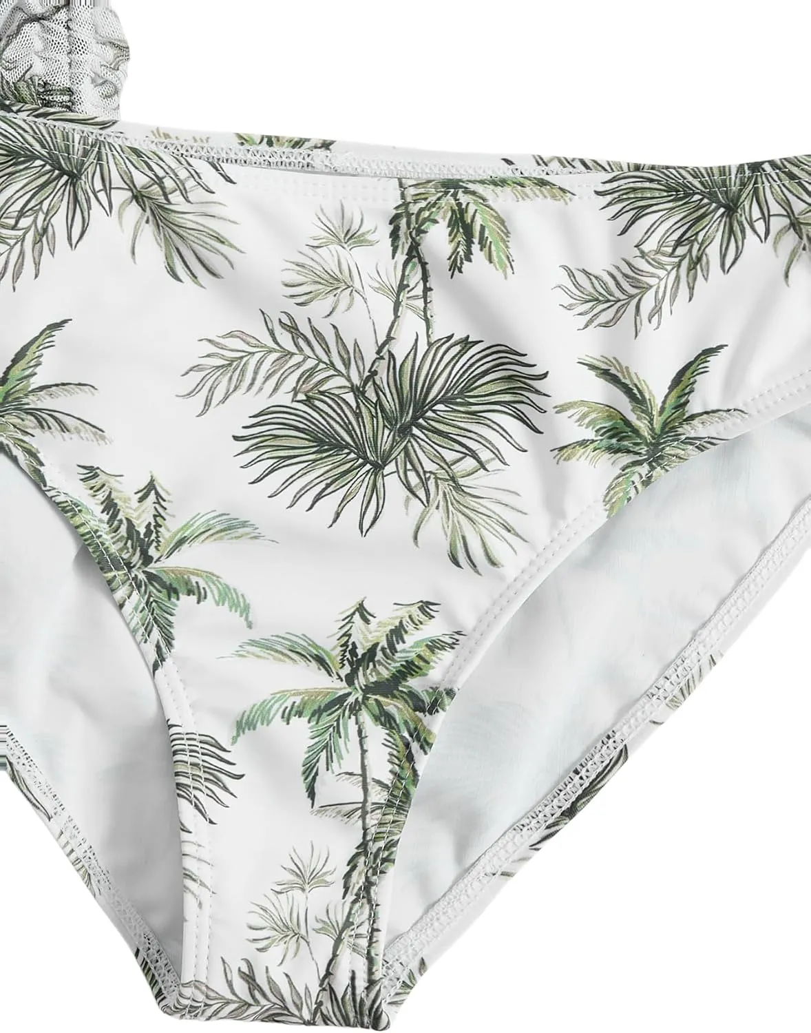 COZYEASE Girls' 3 Piece Set Floral Print Bikini Swimsuit with Drawstring Beach Skirt Cute Ruched Bathing Suit