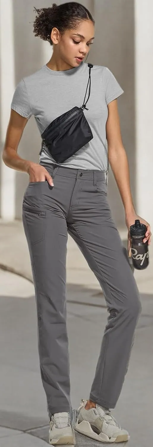 CQR Women's Hiking Pants, Quick Dry Stretch UPF 50  Sun Protective Outdoor Pants, Lightweight Camping Work Pant