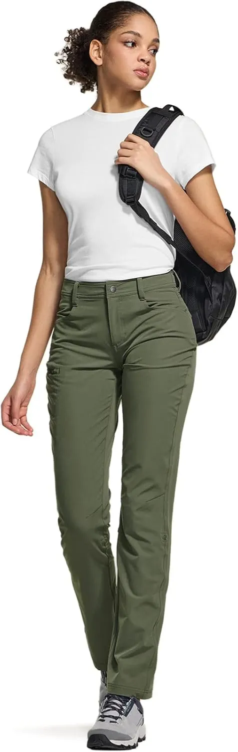 CQR Women's Hiking Pants, Quick Dry Stretch UPF 50  Sun Protective Outdoor Pants, Lightweight Camping Work Pant