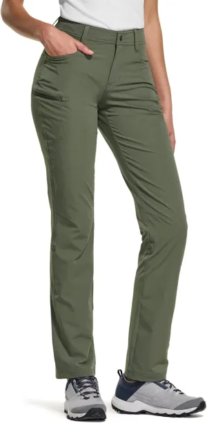 CQR Women's Hiking Pants, Quick Dry Stretch UPF 50  Sun Protective Outdoor Pants, Lightweight Camping Work Pant