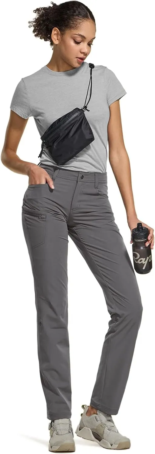 CQR Women's Hiking Pants, Quick Dry Stretch UPF 50  Sun Protective Outdoor Pants, Lightweight Camping Work Pant