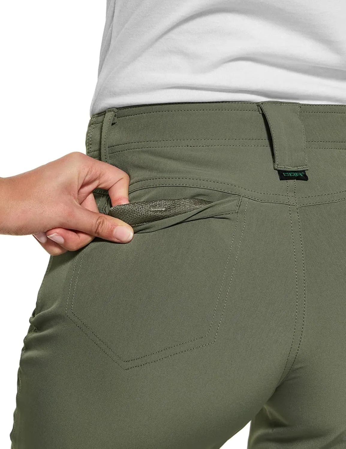 CQR Women's Hiking Pants, Quick Dry Stretch UPF 50  Sun Protective Outdoor Pants, Lightweight Camping Work Pant