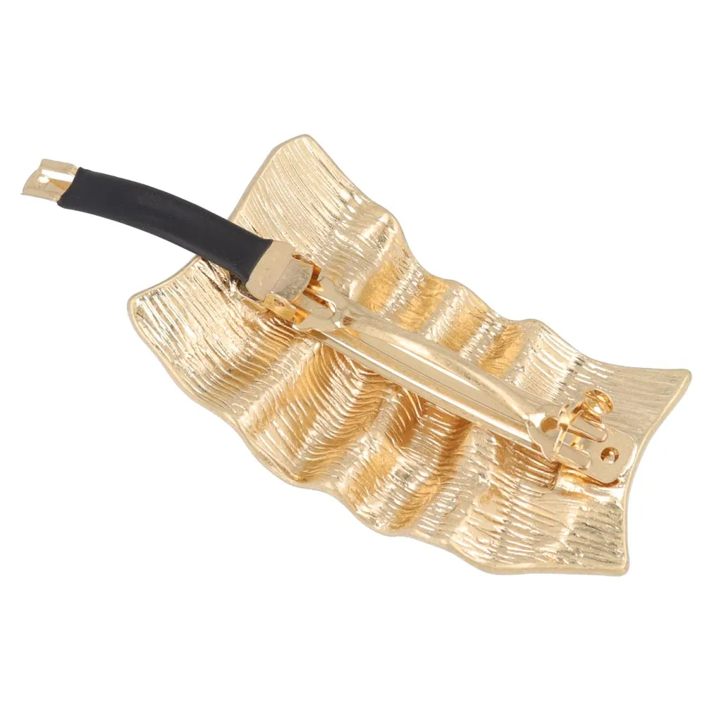 Crushed Metal Hair Barrette