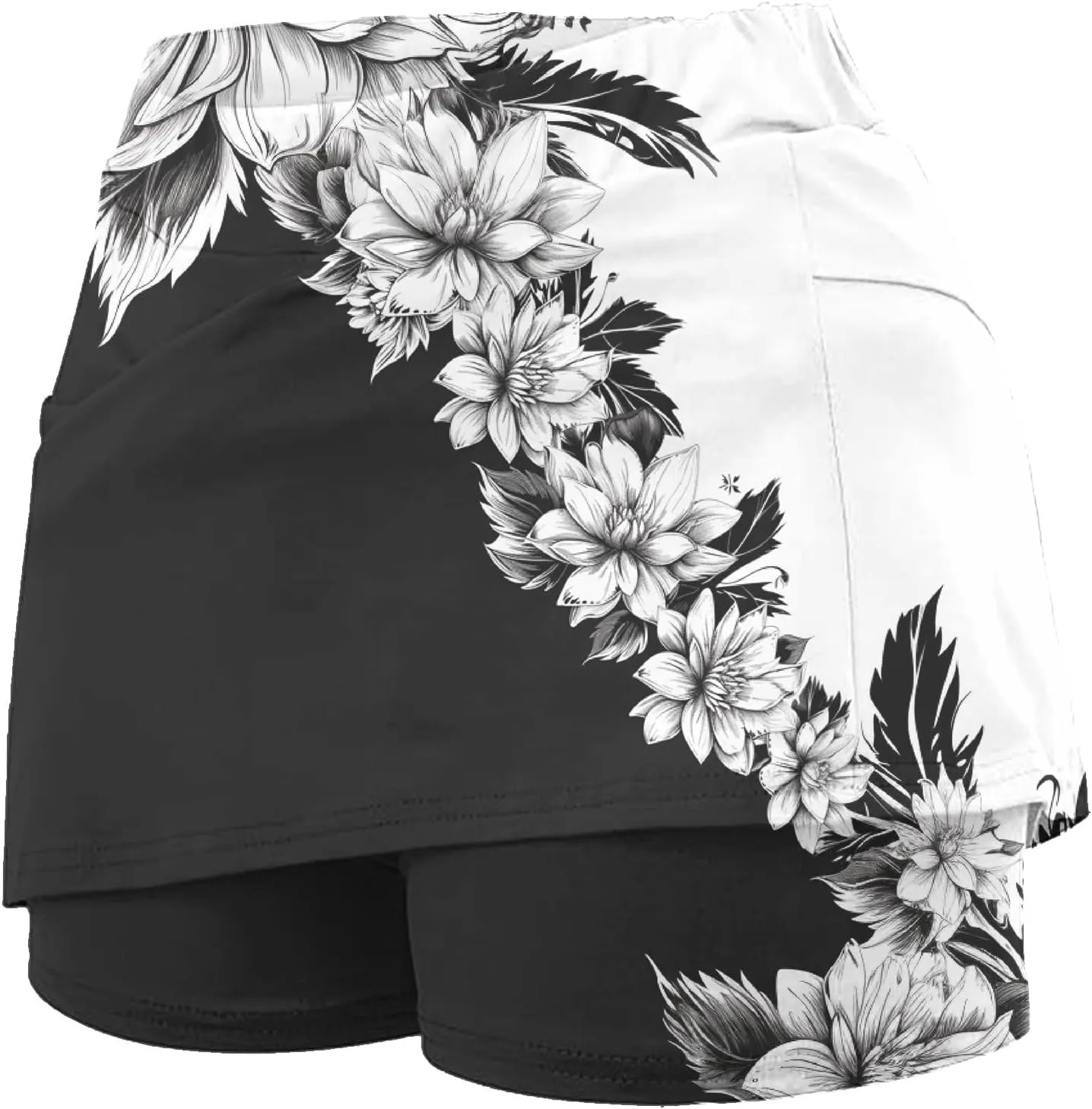 DDAPJ pyju Womens Summer Tennis Skirts with Shorts 2025 Fashion Floral Print High Waist Athletic Skort Beach Vacation Outfits