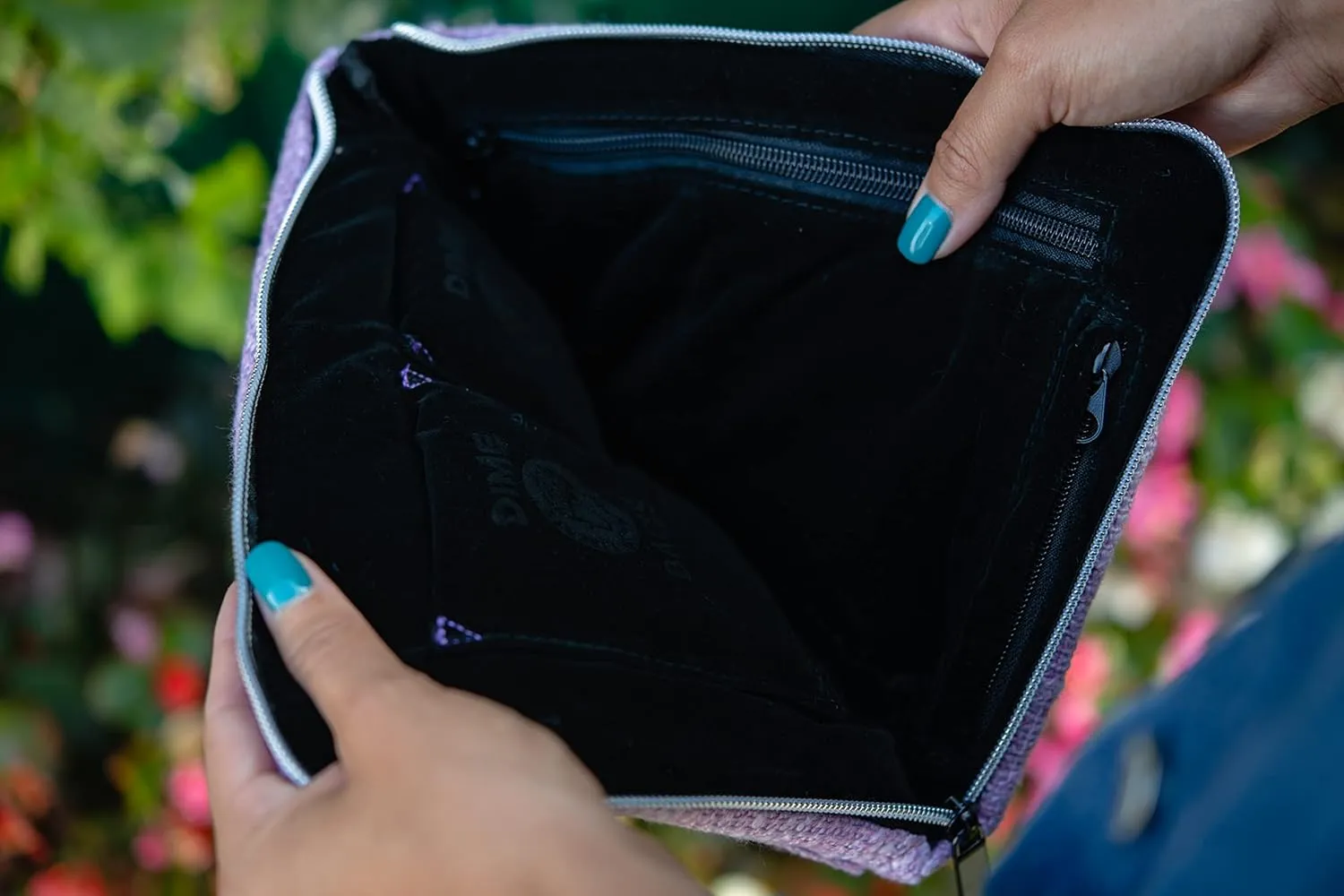 DIME BAGS Padded Pouch  Smell Proof Protective Case with Padded Interior, Durable Hemp-Polyester Fabric, Heavy-Duty Zippers & Interchangeable Patch, Travel & Storage for Fragile Items