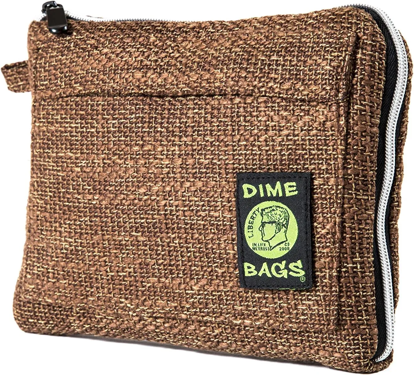 DIME BAGS Padded Pouch  Smell Proof Protective Case with Padded Interior, Durable Hemp-Polyester Fabric, Heavy-Duty Zippers & Interchangeable Patch, Travel & Storage for Fragile Items