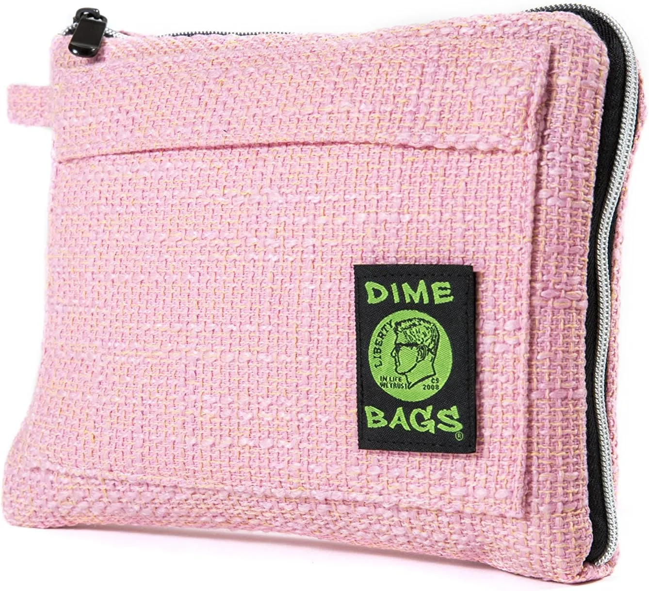 DIME BAGS Padded Pouch  Smell Proof Protective Case with Padded Interior, Durable Hemp-Polyester Fabric, Heavy-Duty Zippers & Interchangeable Patch, Travel & Storage for Fragile Items