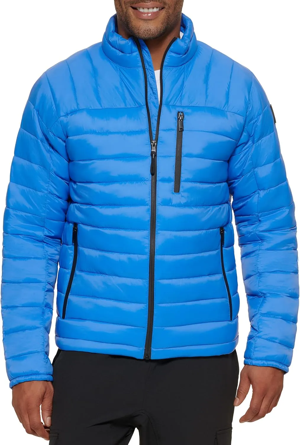 DKNY Mens Lightweight Quilted Puffer Jacket