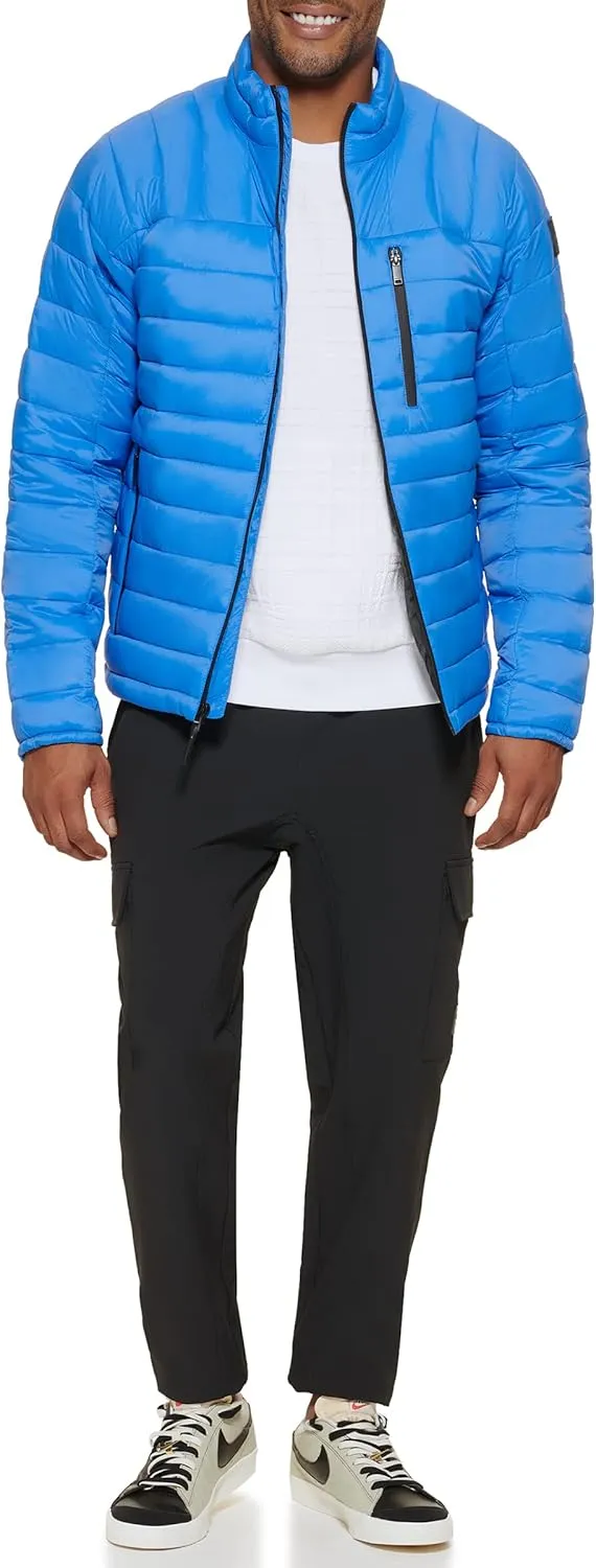 DKNY Mens Lightweight Quilted Puffer Jacket