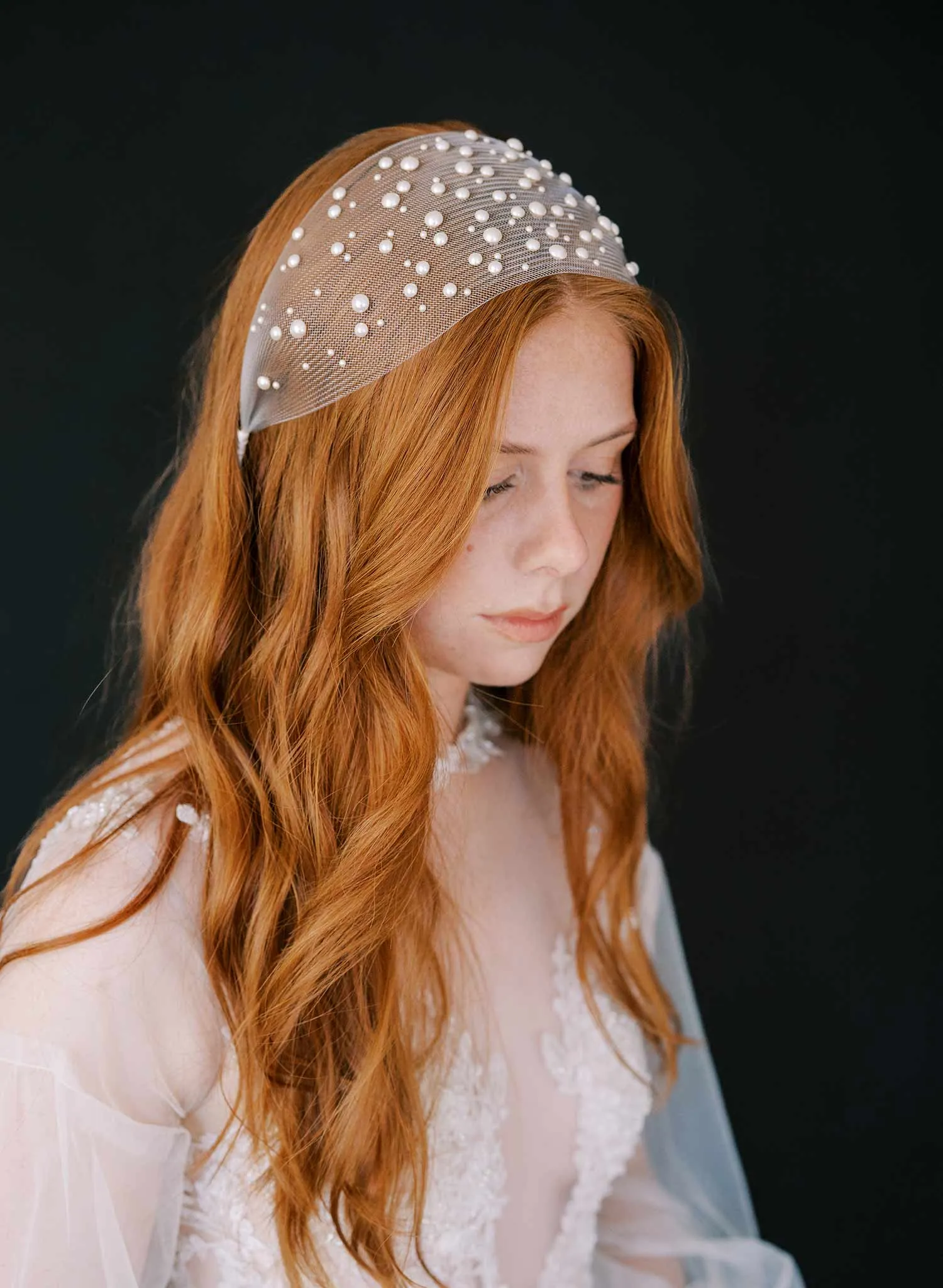 Embellished crinoline headband - Style #2453