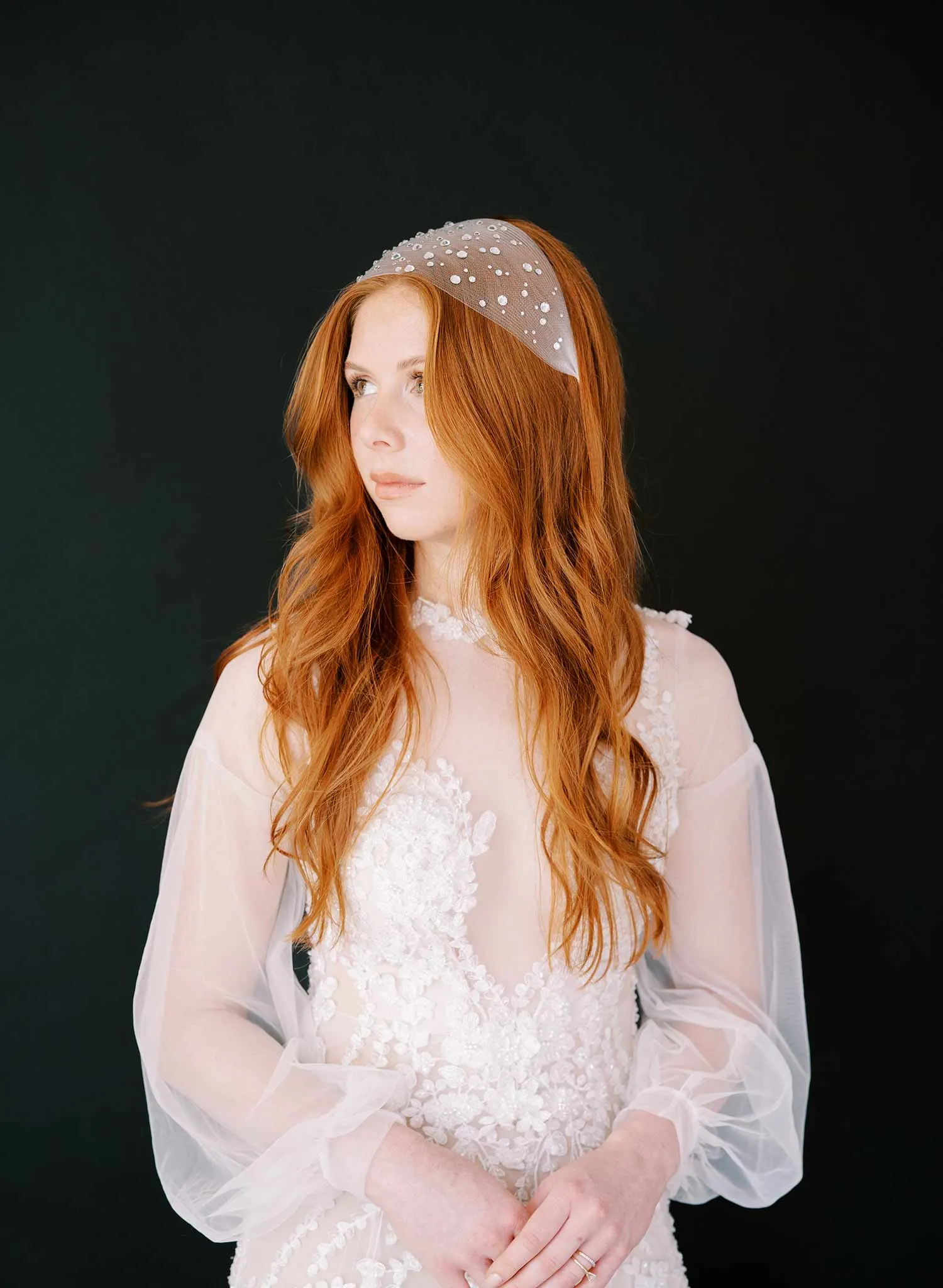 Embellished crinoline headband - Style #2453