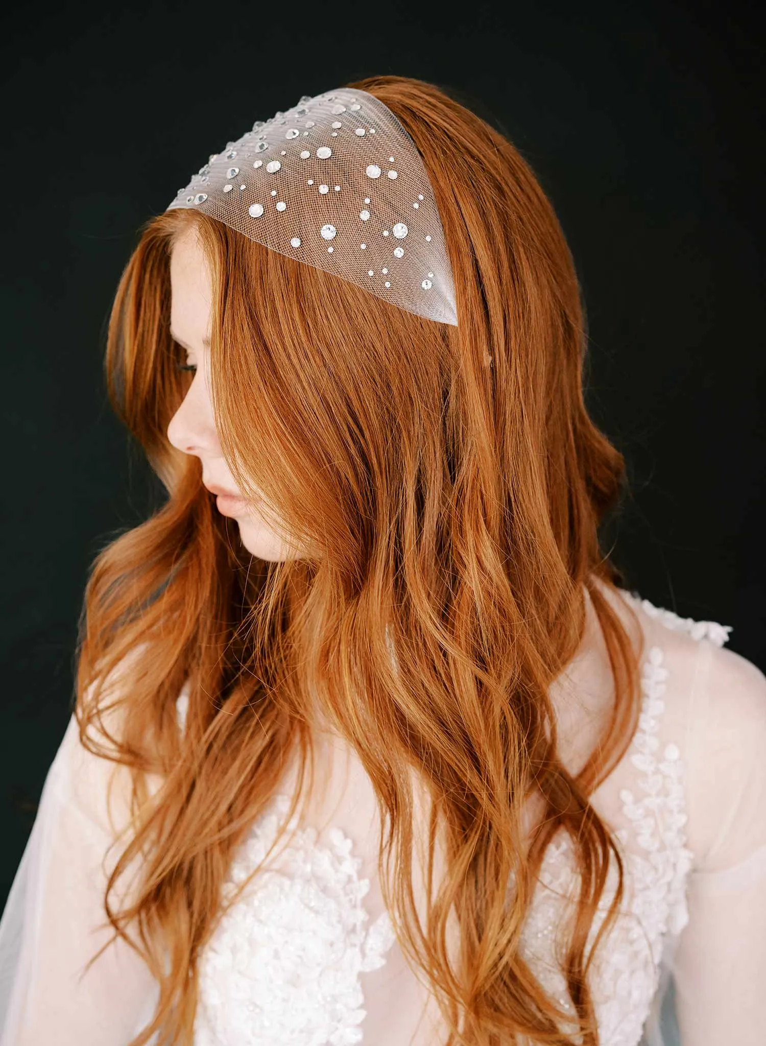 Embellished crinoline headband - Style #2453