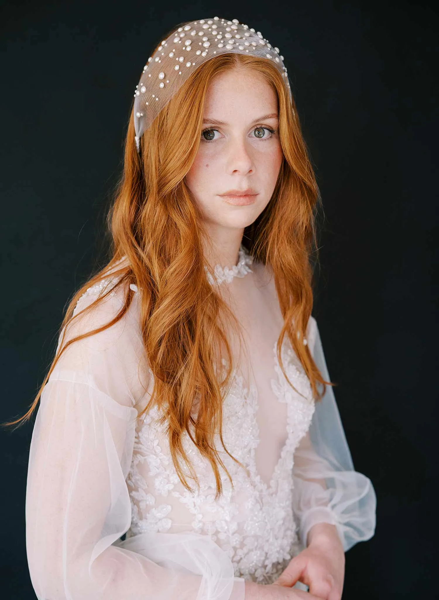 Embellished crinoline headband - Style #2453
