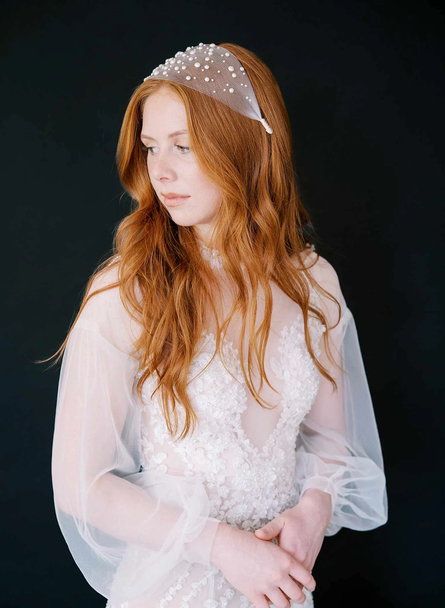 Embellished crinoline headband - Style #2453