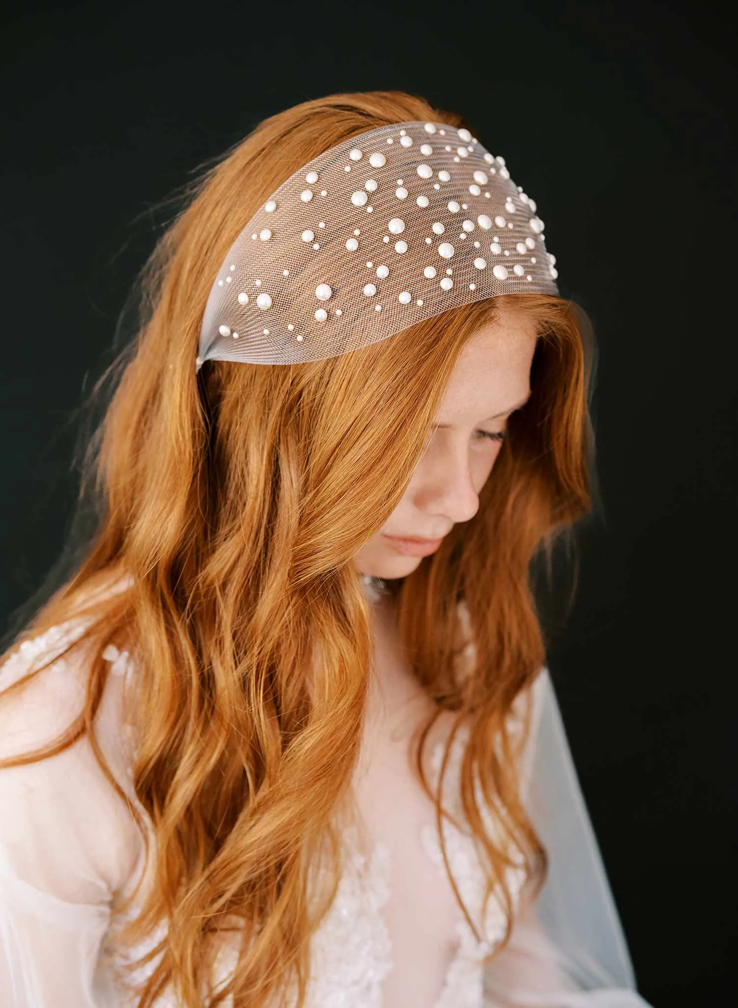 Embellished crinoline headband - Style #2453