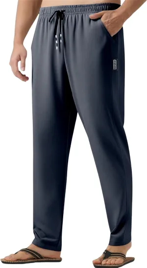 evzosrz Men's Quick Dry Beeswan Pants Lightweight Breathable Joggers Athletic Pants Drawstring Elastic Waist Jogger Trousers