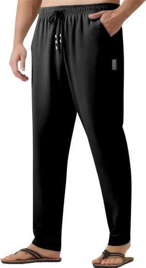 evzosrz Men's Quick Dry Beeswan Pants Lightweight Breathable Joggers Athletic Pants Drawstring Elastic Waist Jogger Trousers