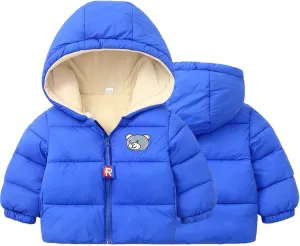 Fall Jacket for Kids Winter Warm Thick Cotton Long Sleeve Bear Hooded Padded Clothes Coat Jacket Girls Puffers