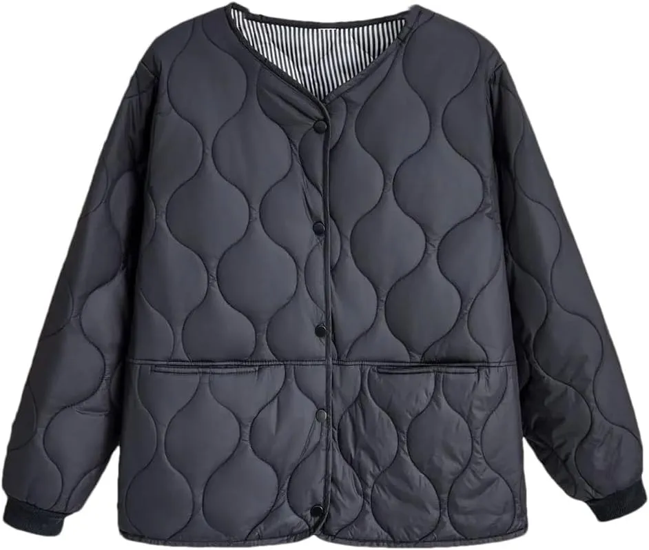 Fall/Winter Thin Solid Color Cotton-Padded Parka Women's Warm Coat