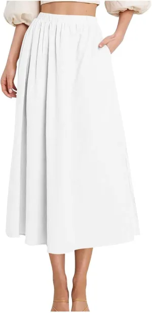 Floral Print Loose Fit Skirt for Women Maxi Long Midi Knee High Modest High Cut Skirt Women 2025 Trendy Y2K