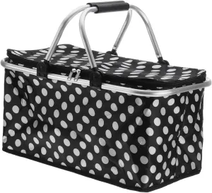 Food Delivery Bag 30L Foldable Thermal Insulated Bag Cooler Bags Pizza Food Pizza Delivery Picnic Storage Holder Functional Bag Storage Basket (Color : Blue) (Color : Black)