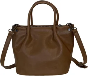 Functional PU Crossbody Bag Delicate Bucket Bags Casual Satchel Shoulder Handbag Great for Party Shopping and Work
