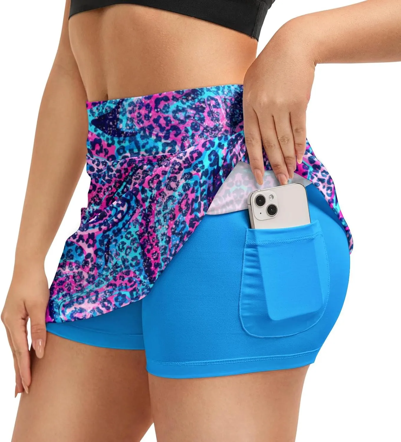 Funny Print Tennis Skirts for Women Pleated Skirts with Pocket Breathable Womens Golf Skorts for Workout Pickleball