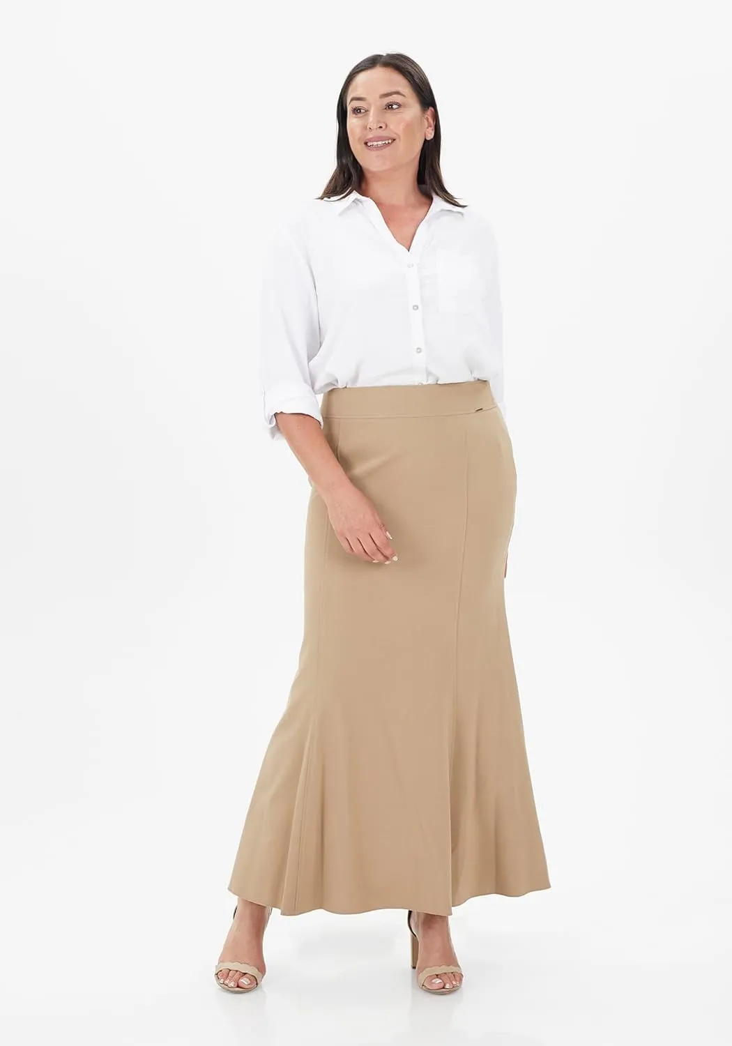 G-Line Fishtail Maxi Skirts for Women, Modest Mermaid Skirt, Long Skirts for Women, Casual High Waist Plus Size Skirt, XS-5XL