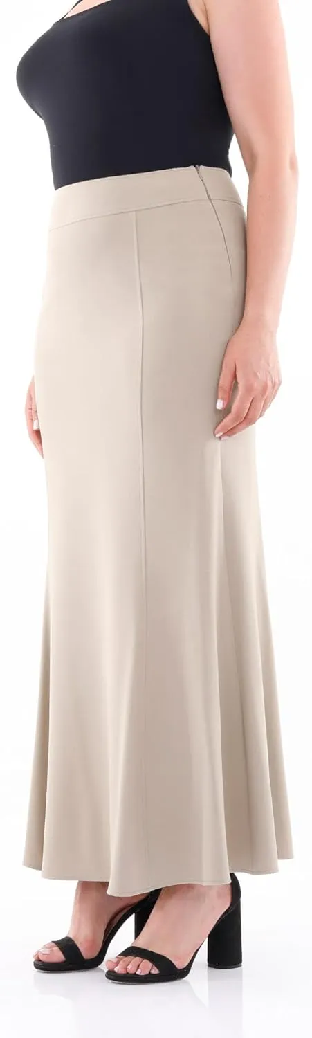 G-Line Fishtail Maxi Skirts for Women, Modest Mermaid Skirt, Long Skirts for Women, Casual High Waist Plus Size Skirt, XS-5XL