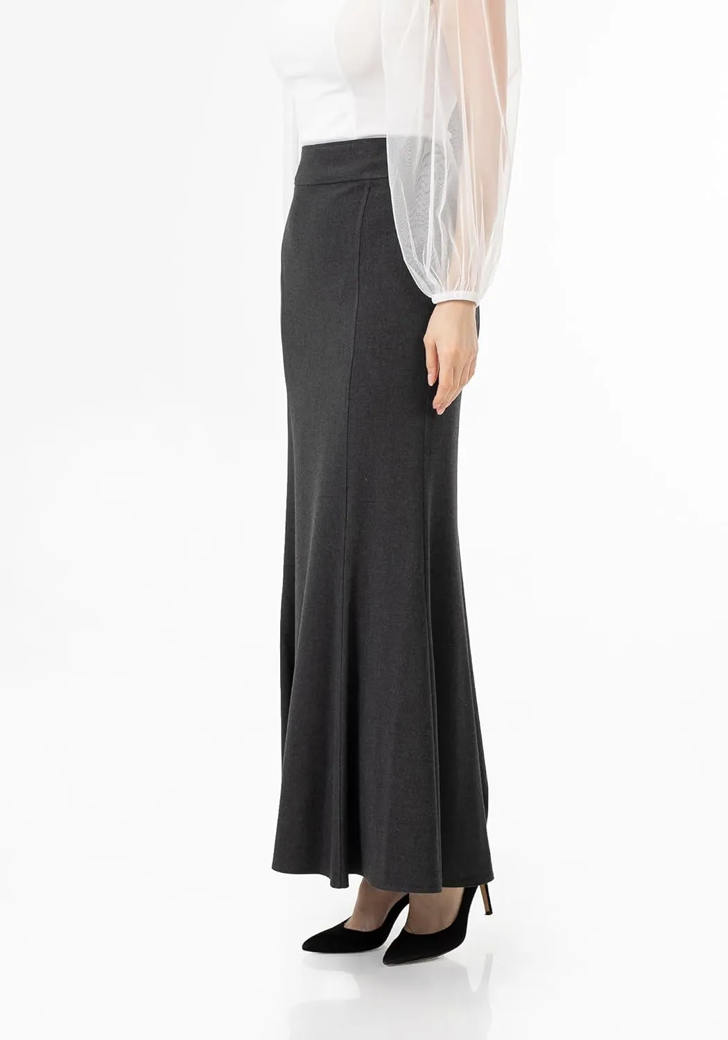 G-Line Fishtail Maxi Skirts for Women, Modest Mermaid Skirt, Long Skirts for Women, Casual High Waist Plus Size Skirt, XS-5XL