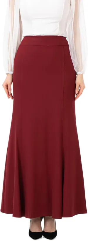 G-Line Fishtail Maxi Skirts for Women, Modest Mermaid Skirt, Long Skirts for Women, Casual High Waist Plus Size Skirt, XS-5XL