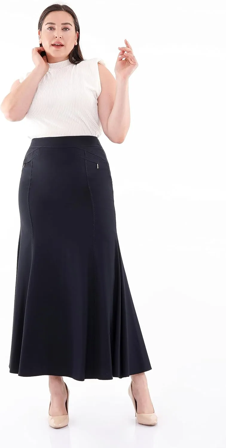 G-Line Mermaid Maxi Skirt - Fishtail Skirt for Women, High Waisted Skirt, Maxi Skirt with Slit, Long Skirts for Women (L-4XL)