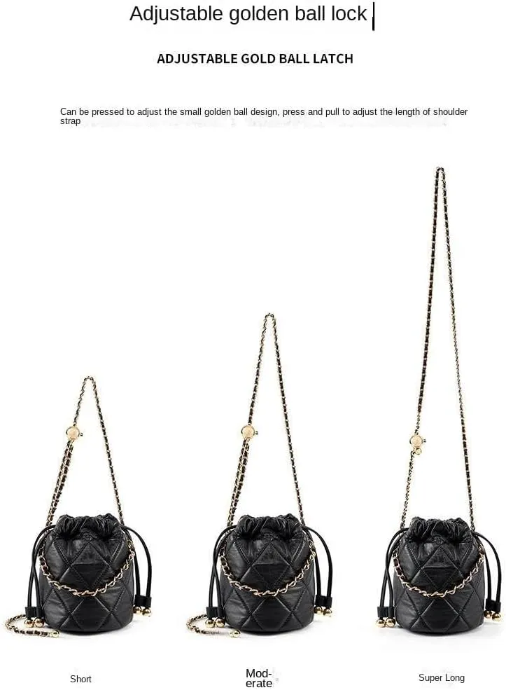 Genuine Leather-Bucket Bag,Crossbody Bag-Mini,Chic,Small