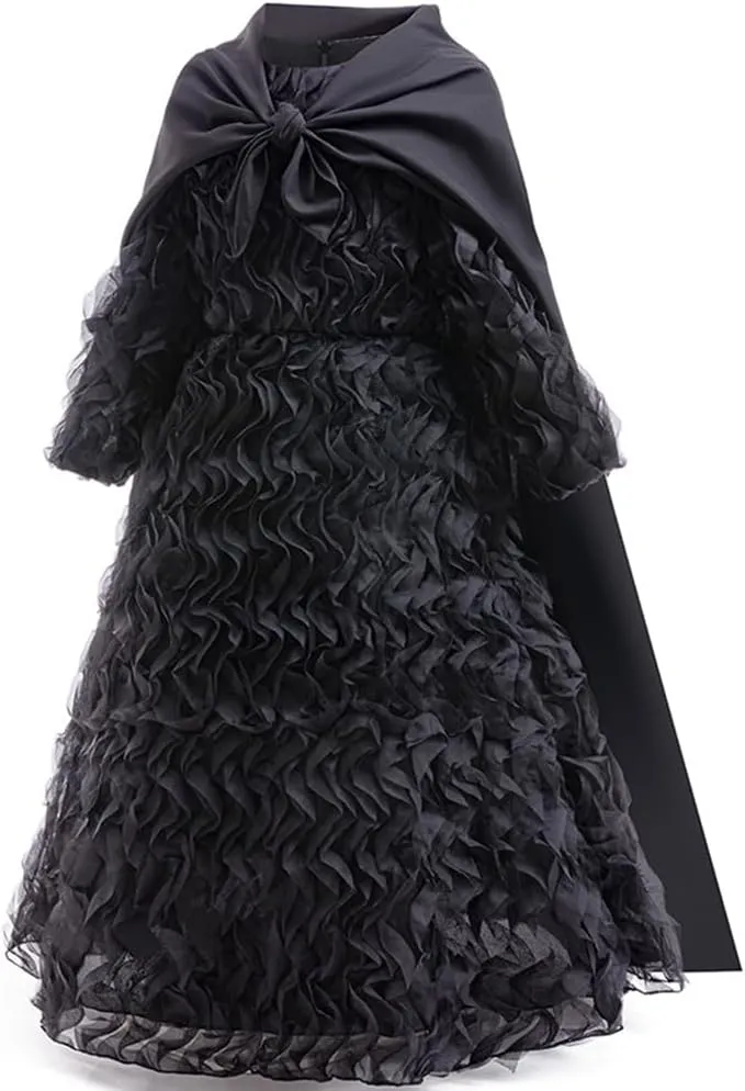 Girls Elphaba Costume Kids Witch Cosplay Elphaba Dress Full Suit Dress Cloak Cape hat gloves Halloween Outfits