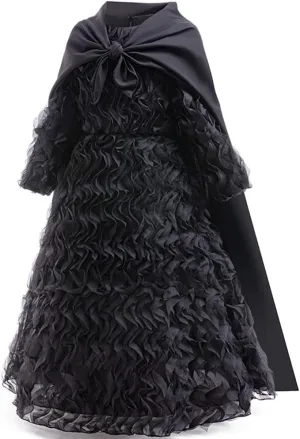 Girls Elphaba Costume Kids Witch Cosplay Elphaba Dress Full Suit Dress Cloak Cape hat gloves Halloween Outfits
