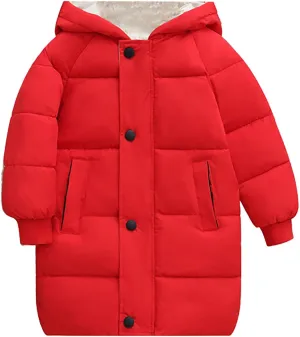 Girls Weights Children's Down Padded Jacket Long Cotton Padded Jacket Baby Children's Padded Puffy Jackets for Girls
