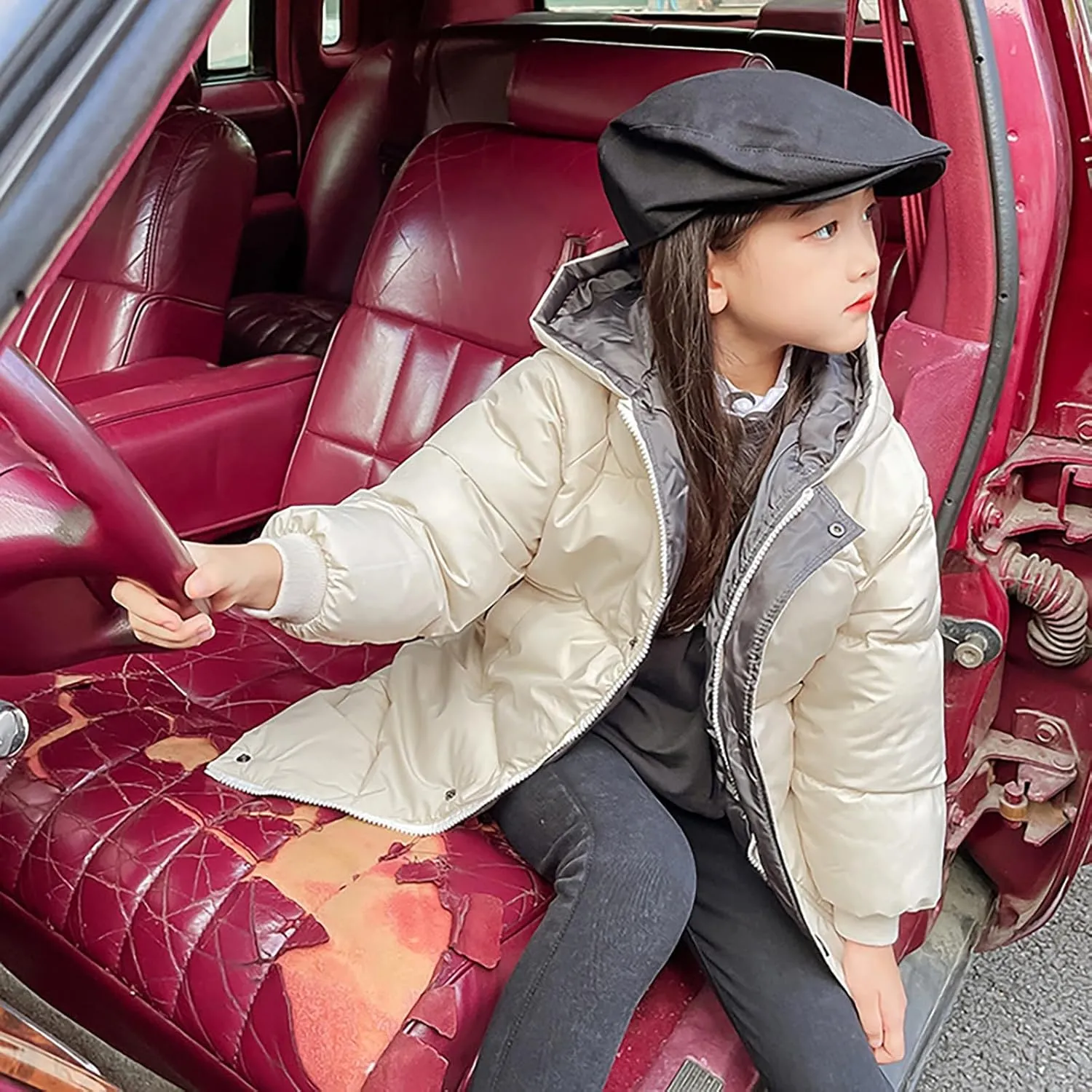 Girls Weights Children's Down Padded Jacket Long Cotton Padded Jacket Baby Children's Padded Puffy Jackets for Girls