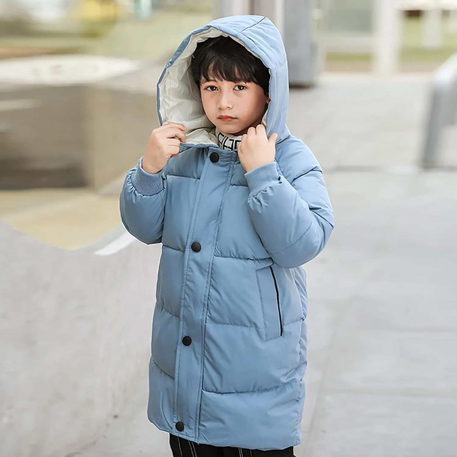 Girls Weights Children's Down Padded Jacket Long Cotton Padded Jacket Baby Children's Padded Puffy Jackets for Girls