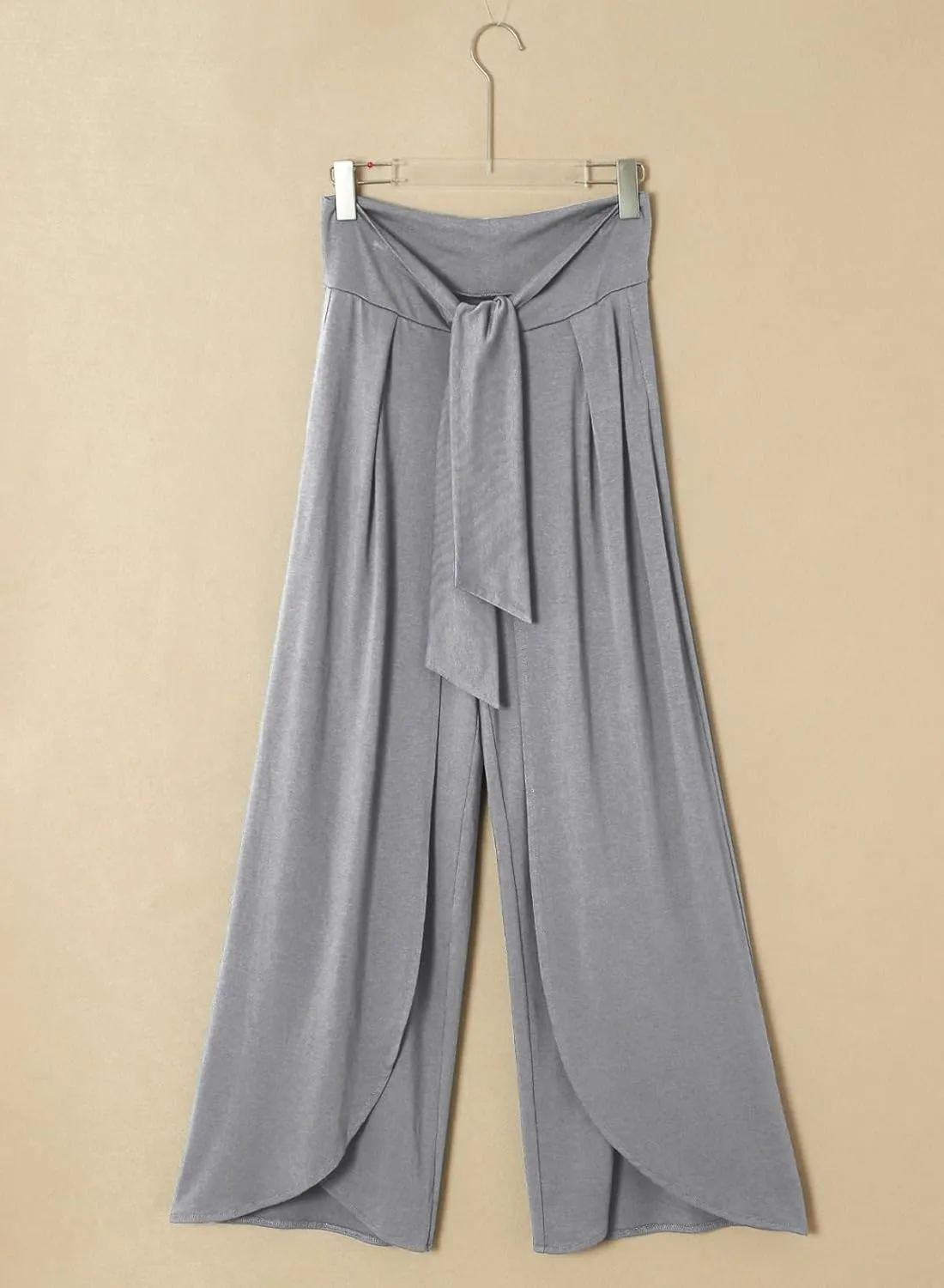 Herseas Women's Brown Beach Pants, Wide Leg, High Waist, Palazzo, Size 25 Inches