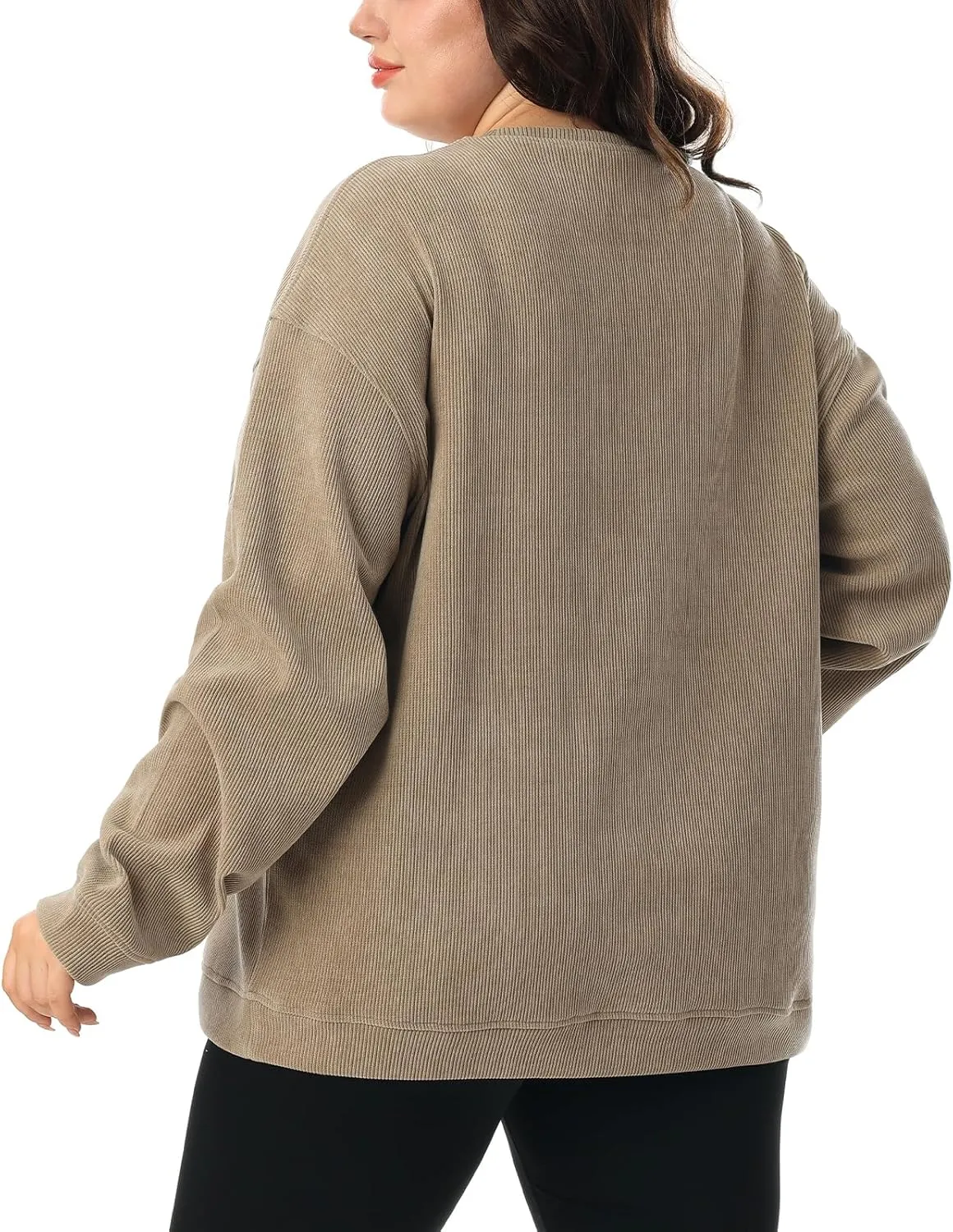 HOdo Women's Plus Size Sweatshirts Oversized Pullover Long Sleeve Tops Crew Neck Sweat Shirt Casual Loose Fitting 1X-5X