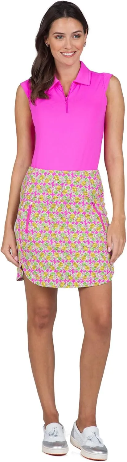 IBKUL Athleisure Wear Sun Protective UPF 50  Icefil Cooling Chantal Print Straight Skort - 28540