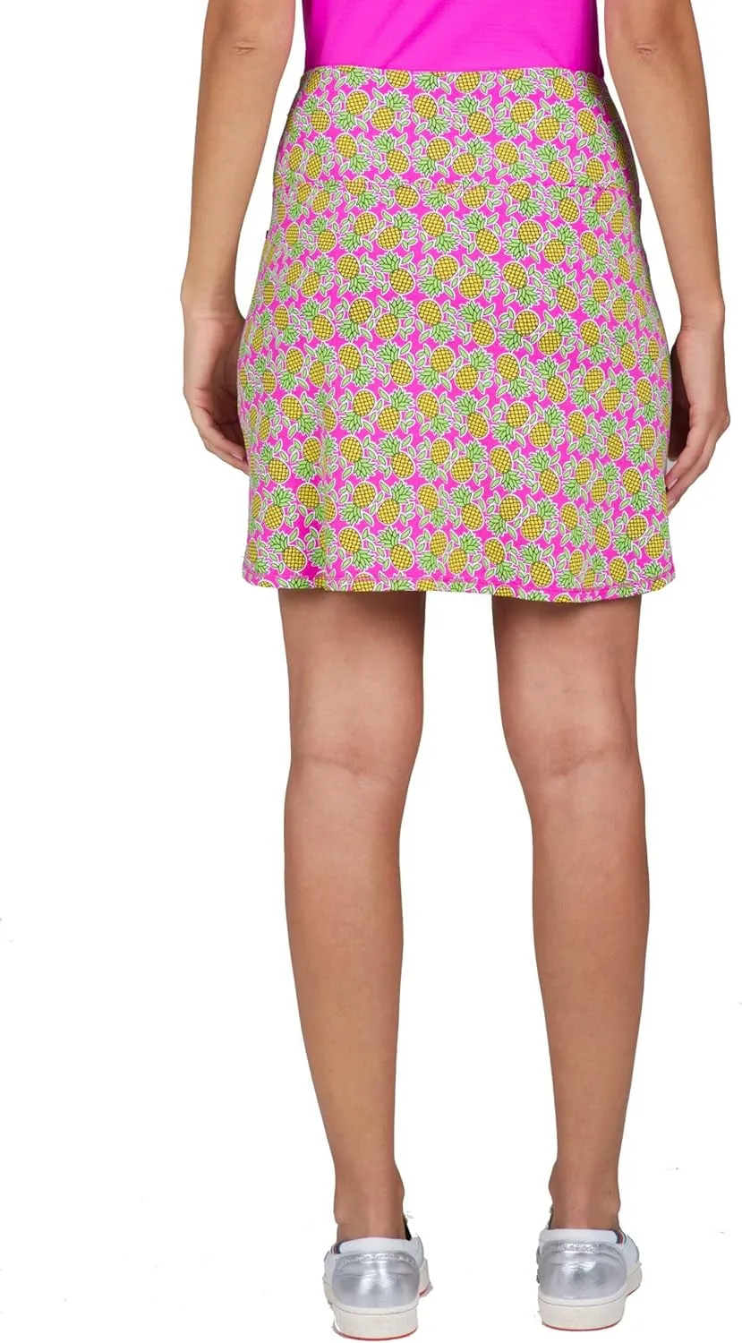 IBKUL Athleisure Wear Sun Protective UPF 50  Icefil Cooling Chantal Print Straight Skort - 28540