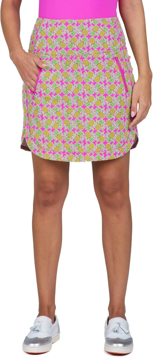 IBKUL Athleisure Wear Sun Protective UPF 50  Icefil Cooling Chantal Print Straight Skort - 28540